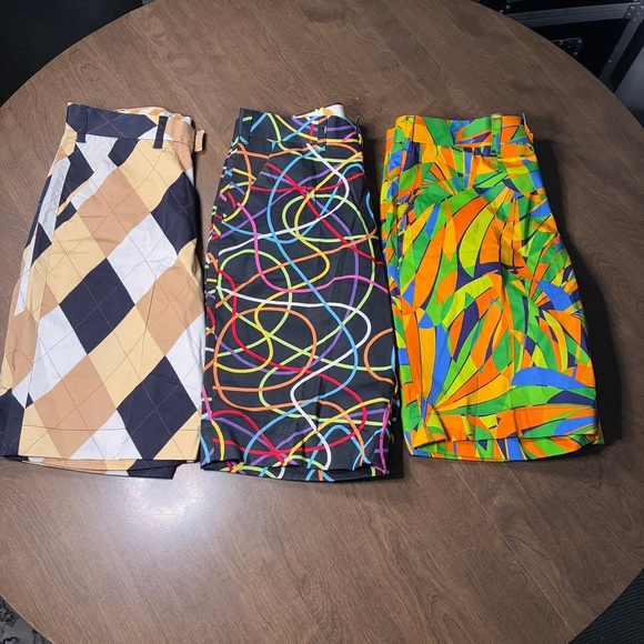 Loudmouth Men's Golf Shorts Sz 32 LOT Of 3Multicolor